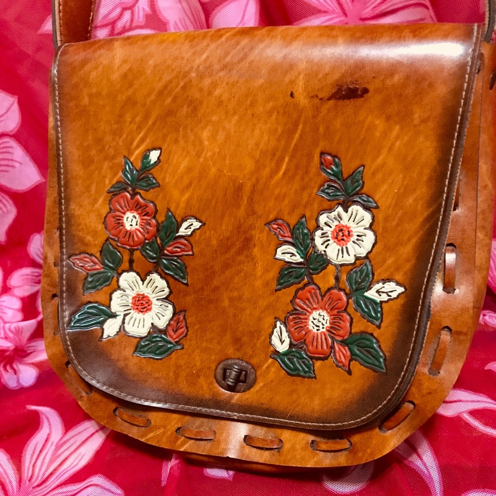 1960’s Handmade Genuine Leather Handbag